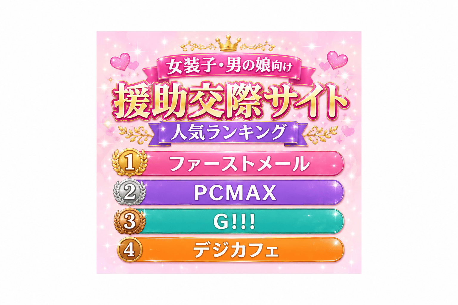 【月10万円稼ぐ】女装子・男の娘向け援助交際サイト人気ランキング2026